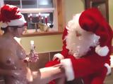 Old Santa Claus Is So Delighted To Help Sexy Girl To Take A Bath