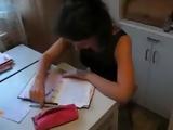 Russian Schoolgirl Takes A Sex Break