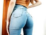 Incredibly Beautiful Perfect Ass Teen in Tight Blue Jeans