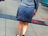Candid Young Pawg in the City Wobbles Skirt Lunch Break