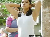 Rashmika mandanna yummy armpits show kannada telugu actress
